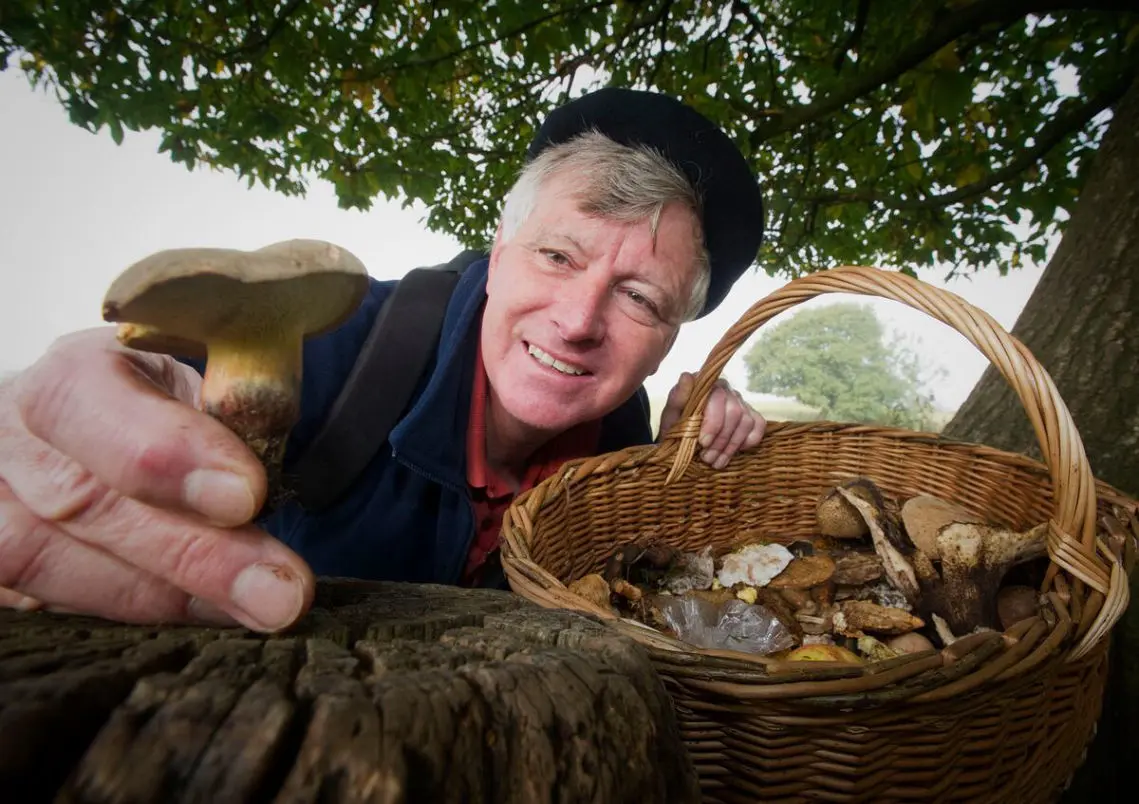 John Hughes and his mushroom basket