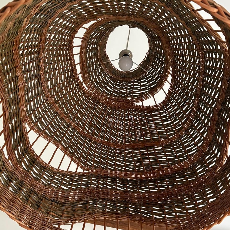 Unique willow pendant feature lampshades